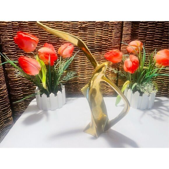 Mid Century Art Deco Bird in Flight Brass Sculpture-RARE - Picture 12 of 13